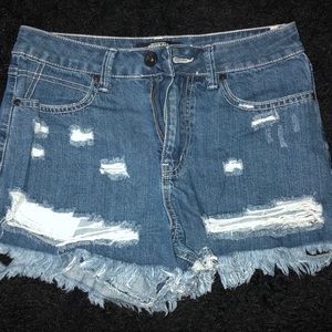 Distressed shorts